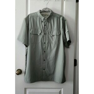 Field‎ & Stream Men's Green Button Down Short Sleeve Fishing Shirt Size XL
